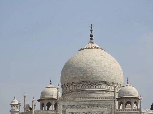 Close-up details Taj Mahal, famous UNESCO historical site, love monument, the greatest white marble tomb in India, Agra, Uttar Pradesh. — Stock Photo, Image