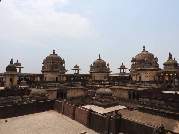 The Jehangir Mahal, Orchha Fort, Religia Hinduism, arquitetura antiga, Orchha, Madhya Pradesh, Índia . — Fotografia de Stock