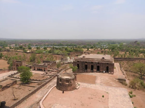 Jehangir Mahal, Orchha Fort, Religia hinduismus, starověká architektura, Orchha, Madhya Pradesh, Indie. — Stock fotografie