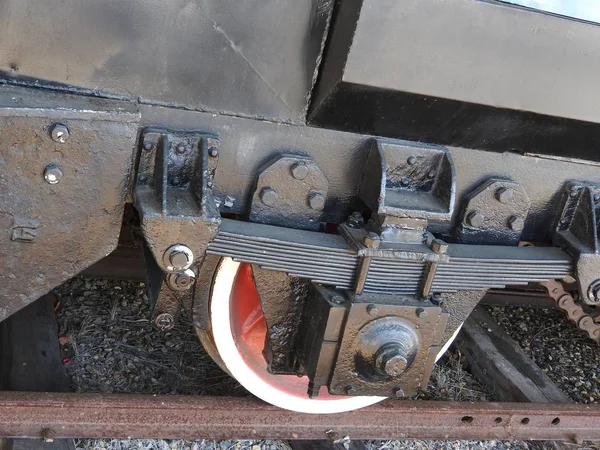 Details of old rusty locomotives close-up, texture. — Stock Photo, Image