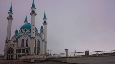 Kazan Kremlin 'de Kul Şerif Qolsherif, kol Şerif, qol Sharif, Qolsarif Camii 'nin int, görünümü. Rusya 'nın en büyük camilerinden biri. UNESCO Dünya Mirası. Kazan, Tatarstan, Rusya.