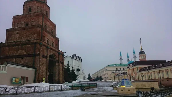 Kazan Kremlin. Tataristan, Rusya. Tarihi manzaralar. Turistik bir yer. Eski Şehir. — Stok fotoğraf