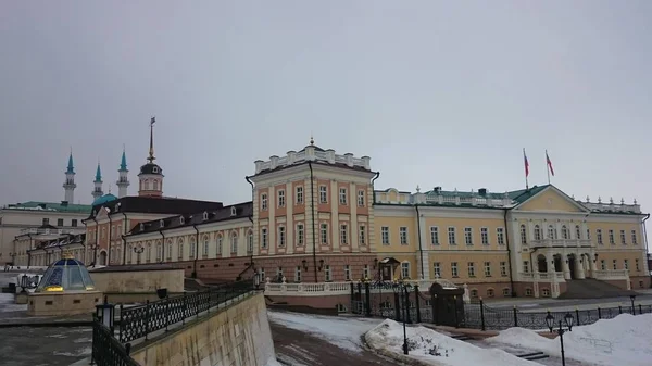 Казанский Кремль. Татарстан, Россия. Исторические достопримечательности. Туристическое место. Древний город. — стоковое фото