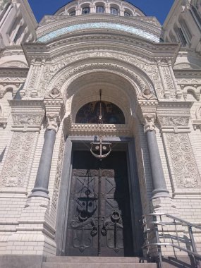 Kronstadt 'da St. Nicholas deniz Katedrali, St. Petersburg, Rusya.