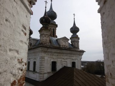 Kışın büyük Kremlin Rostov, Golden Ring, Yaroslavl Region, Rusya.