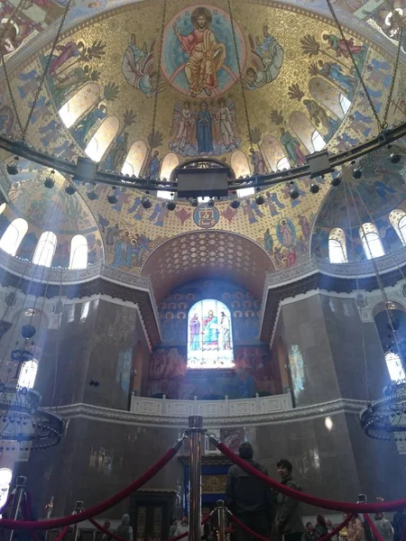 Interiér námořní katedrály svatého Mikuláše v Kronstadtu, Saint-Petrohrad, Rusko. — Stock fotografie