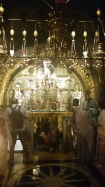 Kudüs, İsrail - 31.08.2015: Kudüs'ün Eski Şehir Kutsal Sepulchre Kilisesi, İsrail.