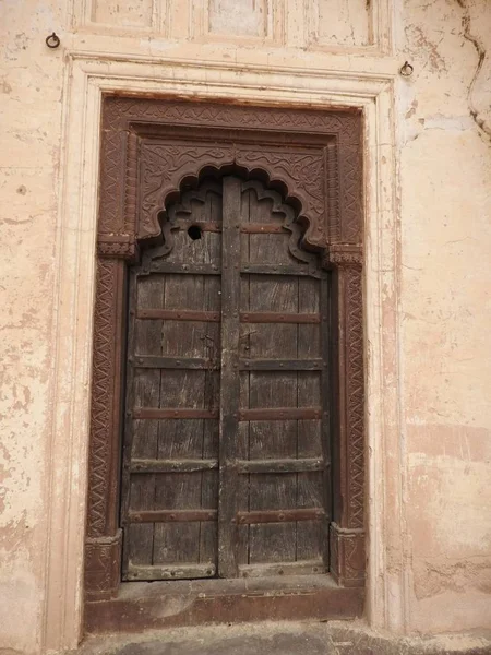 Jehangir Mahal, dettagli ed elementi di Orchha Fort, religione indù, architettura antica, Orchha, Madhya Pradesh, India . — Foto Stock