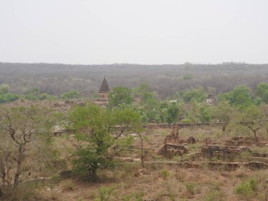 Cihangir, Fort Orchha çevresindeki doğa, Hindu dini, antik mimari, Orchha, Madhya Pradesh, Hindistan.