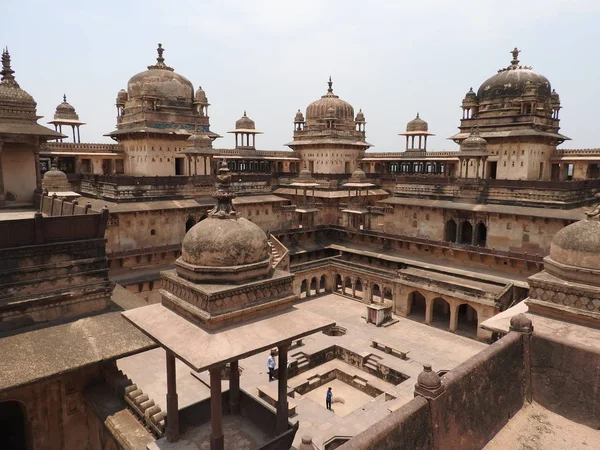 The Jehangir Mahal, Orchha Fort, Religia Hinduism, arquitetura antiga, Orchha, Madhya Pradesh, Índia . — Fotografia de Stock