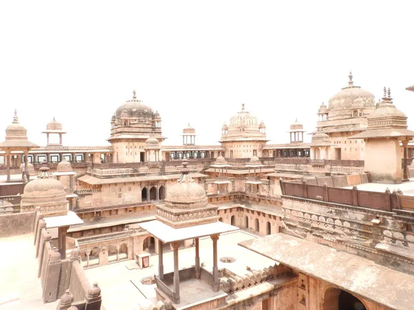 Den Jehangir Mahal, Orchha Fort, Religia Hinduism, antik arkitektur, Orchha, Madhya Pradesh, Indien. — Stockfoto