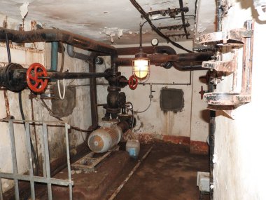 Underground Soviet bunker in its original form, Moscow, Russia.