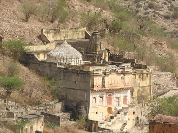 Beautifoul Amber Fort Pobliżu Miasta Jaipur Indiach Radżastanie — Zdjęcie stockowe