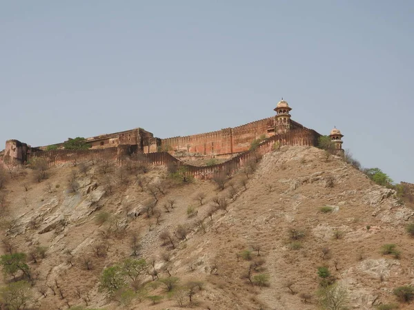 Beautifoul Amber Fort Près Ville Jaipur Inde Rajasthan — Photo