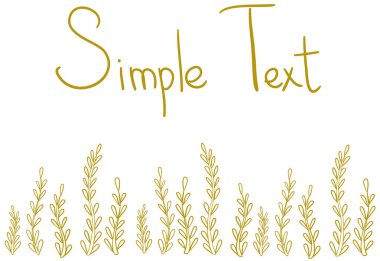 Sonbahar ot ve çiçek vektör seti