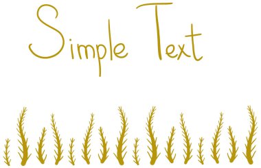 Sonbahar ot ve çiçek vektör seti