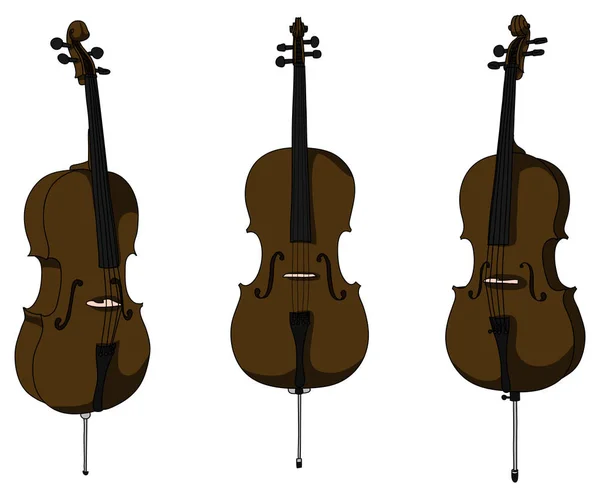 Vector clásico de violonchelo aislado sobre fondo blanco — Vector de stock