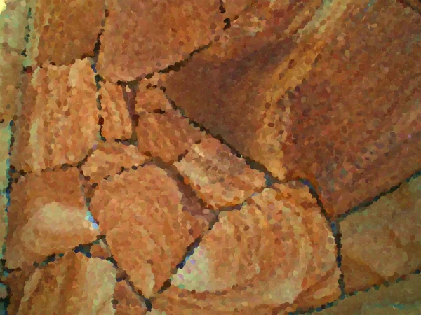 Piedra Decorativa Grande Apretada Entre Corte Liso Pared Textura Dibujo — Foto de Stock