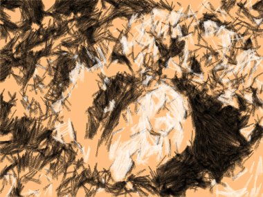 Kaya tuzunun soyut kristalleri yakın. Tuz oluşumunun düzgün kesimi. Doku sanatsal çizim. Kömür hızlı çizim stili.