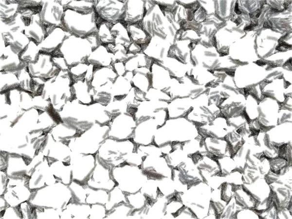 Small White Gray Pebbles Mixed Dry Leaves Sprigs Pieces Marble — Stock Photo, Image