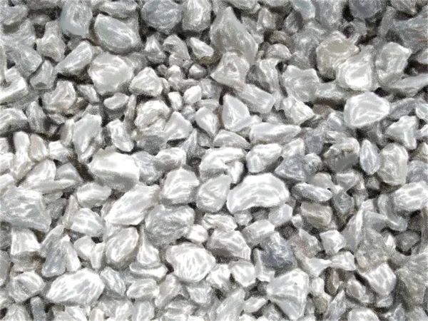 Small White Gray Pebbles Mixed Dry Leaves Sprigs Pieces Marble — Stock Photo, Image