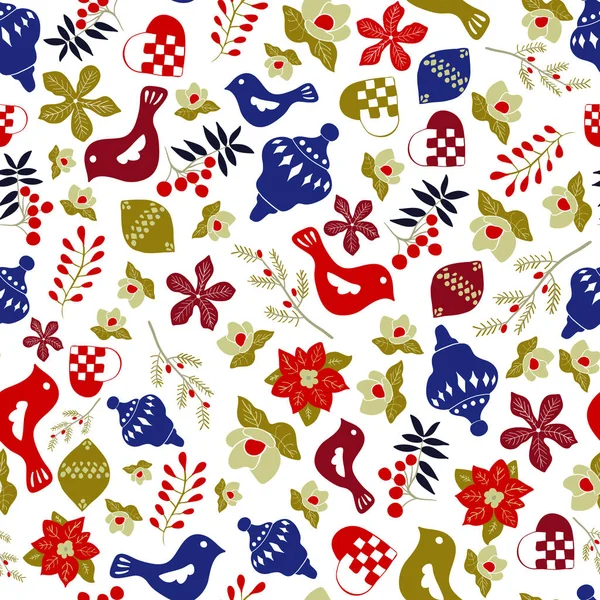 Christmas is Coming Seamless Repeat Pattern Vector Print — Stock Vector