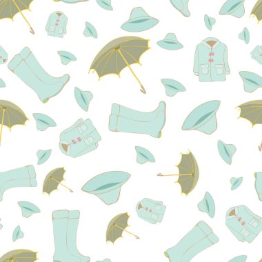 Sadece Yağmurda Mutlu Olun Tekrarlayan Vektör YazıcıComment