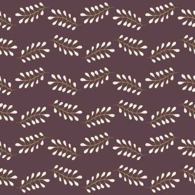 Yanmış Heather 'ın Yatay Botanik Şablonu Tekrarla Kalıp Yazdırma