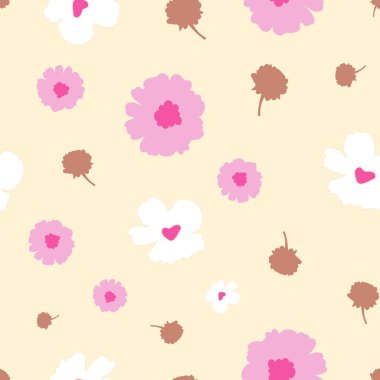 Vanilyalı Pop Sanatı Çiçek Deseni Kusursuz Vektör YazıcıComment