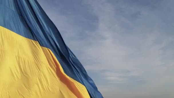 우크라이나 국기. 느린 동작. 키프. 우크라 이나 — 비디오