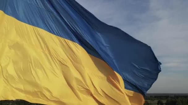 Ukrainsk flag. Langsom bevægelse. Kiev. Ukraine – Stock-video