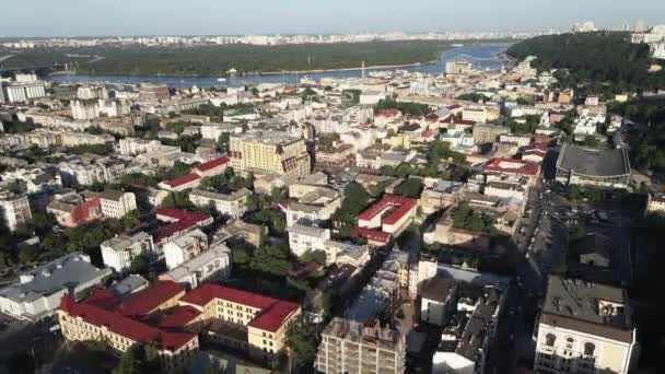 Vista aérea de Kiev, Ucrânia. Movimento lento — Vídeo de Stock
