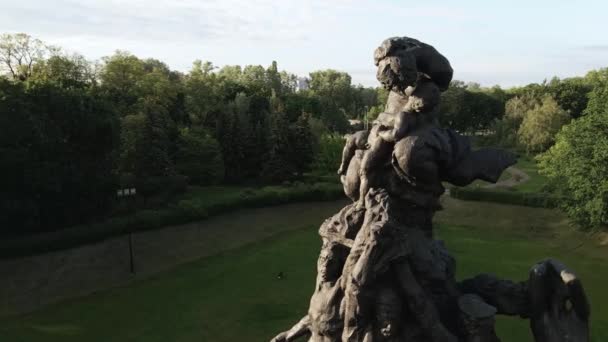 Kiev, Ucraina: Babi Yar. Omicidio di massa commemorativo di ebrei. Vista aerea — Video Stock