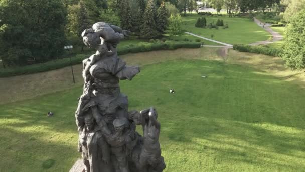 Kiev, Ucrania: Babi Yar. Asesinato en masa de judíos. Vista aérea — Vídeos de Stock