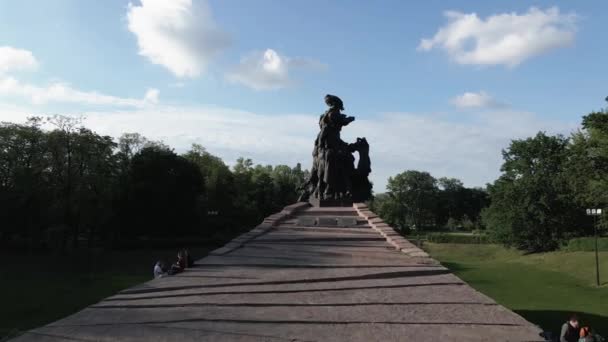 Kiev, Ucraina: Babi Yar. Omicidio di massa commemorativo di ebrei. Vista aerea — Video Stock