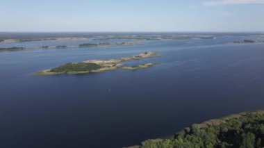 Dnipro Nehri. Hava görüntüsü. Ukrayna 'nın simgesi