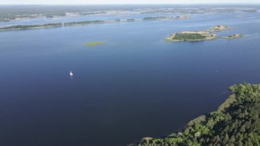 Dnipro Nehri. Hava görüntüsü. Ukrayna 'nın simgesi