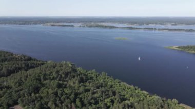 Dnipro Nehri. Hava görüntüsü. Ukrayna 'nın simgesi
