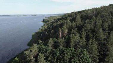 Dnipro Nehri. Hava görüntüsü. Ukrayna 'nın simgesi