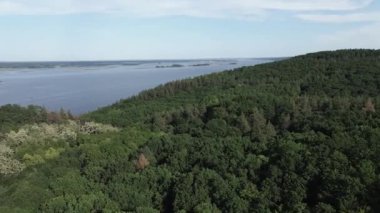 Dnipro Nehri. Hava görüntüsü. Ukrayna 'nın simgesi