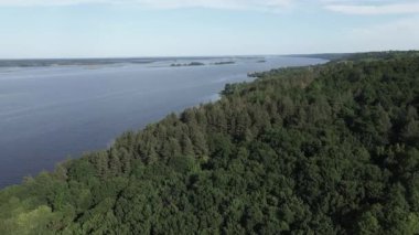 Dnipro Nehri. Hava görüntüsü. Ukrayna 'nın simgesi