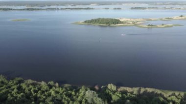 Dnipro Nehri. Hava görüntüsü. Ukrayna 'nın simgesi