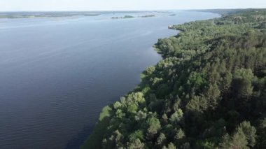 Dnipro Nehri. Hava görüntüsü. Ukrayna 'nın simgesi