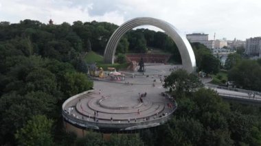 Kyiv 'in yukarıdan görünüşü. Ukrayna. Hava görünümü