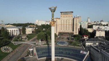 Kyiv. Ukrayna: Independence Meydanı, Meydan. Hava görünümü