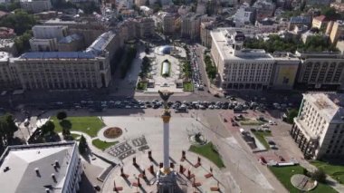 Kyiv. Ukrayna: Independence Meydanı, Meydan. Hava görünümü