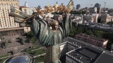 Kyiv. Ukrayna: Independence Meydanı, Meydan. Hava görünümü