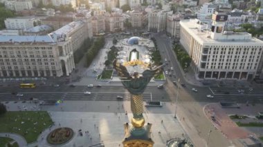 Kyiv. Ukrayna: Independence Meydanı, Meydan. Hava görünümü