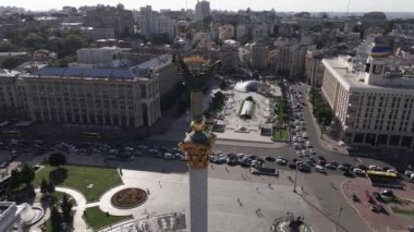 Kyiv. Ukrayna: Independence Meydanı, Meydan. Hava görünümü