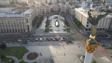 Kyiv. Ukrayna: Independence Meydanı, Meydan. Hava görünümü
